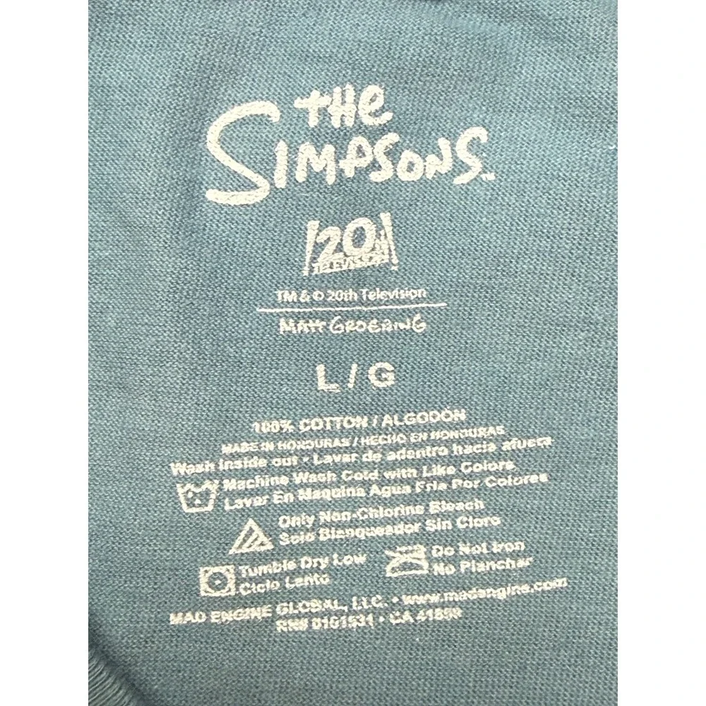 The Simpsons Homer Simpson Woo Hoo Graphic‎ T-Shirt Blue Mens Large Mad Engine